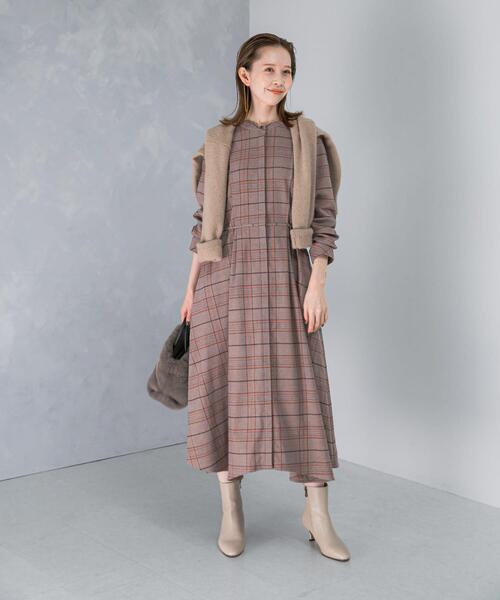 URBAN RESEARCH ROSSO WOMEN（アーバンリサーチ　ロッソ）の「『WEB限定』イレギュラーヘムワンピース（ワンピース・レディース・ネイビー/ブラウン/グレー・FREE）」の8枚目の写真