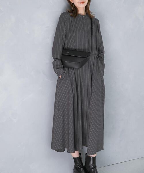 URBAN RESEARCH ROSSO WOMEN（アーバンリサーチ　ロッソ）の「『WEB限定』イレギュラーヘムワンピース（ワンピース・レディース・ネイビー/ブラウン/グレー・FREE）」の11枚目の写真