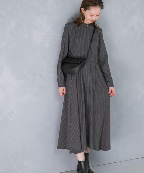 URBAN RESEARCH ROSSO WOMEN（アーバンリサーチ　ロッソ）の「『WEB限定』イレギュラーヘムワンピース（ワンピース・レディース・ネイビー/ブラウン/グレー・FREE）」の12枚目の写真