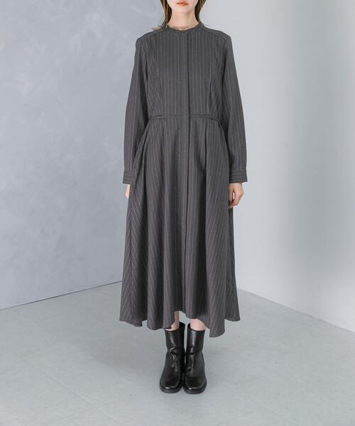 URBAN RESEARCH ROSSO WOMEN（アーバンリサーチ　ロッソ）の「『WEB限定』イレギュラーヘムワンピース（ワンピース・レディース・ネイビー/ブラウン/グレー・FREE）」の15枚目の写真