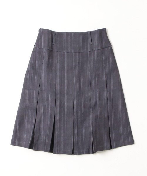 Vini(ヴィニ)の「【Vini】ストライプ プリーツ ミディスカート(スカート・レディース・グレー系その他・LARGE/SMALL/MEDIUM)」の10枚目の写真