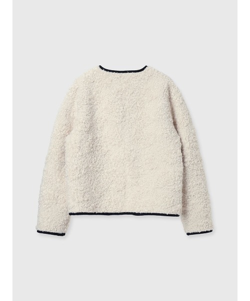 ECOPELパイピングボアジャケット（ノーカラージャケット）｜anuans（ア