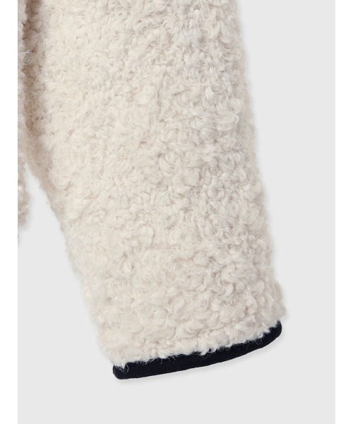 ECOPELパイピングボアジャケット（ノーカラージャケット）｜anuans（ア