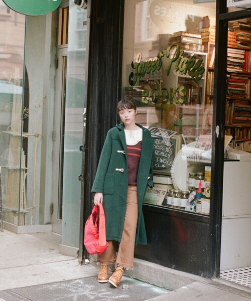 MARINA DE BOURBON ライトブルーダッフルコート MARINA DE BOURBON ライトブルーダッフルコート