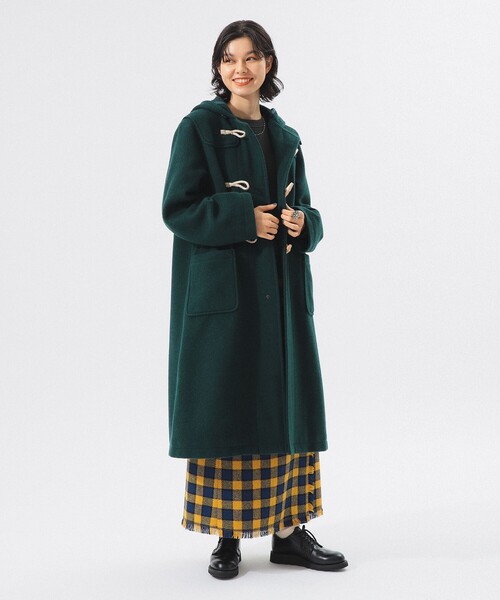 未使用級✨ BEAMS BOY モッサー ロングダッフルコート OLIVE 冬の定番！大人気のダッフルコートのご紹介♡｜ビームス ボーイ 原宿