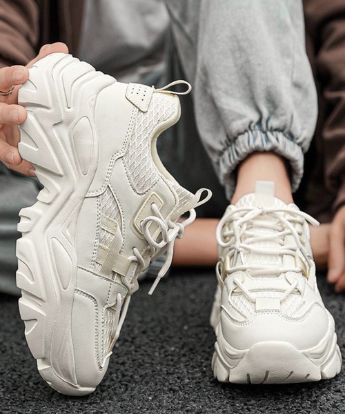 WESTBOY(ウエストボーイ)の「厚底 ワントーンスニーカー WO25W2SH02【WB ORIGINALS】【2025AW】(スニーカー・メンズ・ホワイト/ブラック・41/44/43/42)」の4枚目の写真