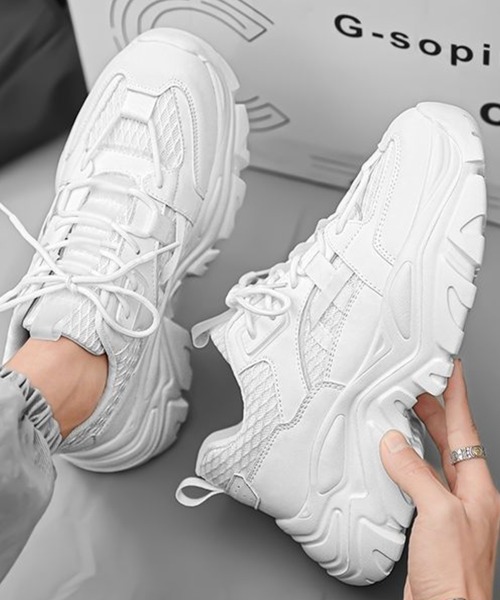 WESTBOY(ウエストボーイ)の「厚底 ワントーンスニーカー WO25W2SH02【WB ORIGINALS】【2025AW】(スニーカー・メンズ・ホワイト/ブラック・41/44/43/42)」の10枚目の写真