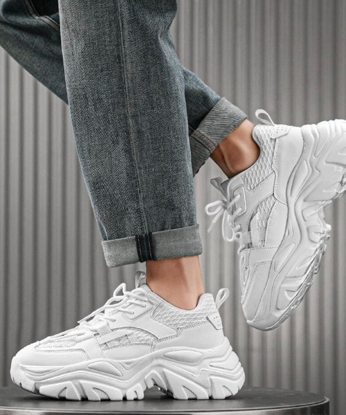 WESTBOY(ウエストボーイ)の「厚底 ワントーンスニーカー WO25W2SH02【WB ORIGINALS】【2025AW】(スニーカー・メンズ・ホワイト/ブラック・41/44/43/42)」の12枚目の写真