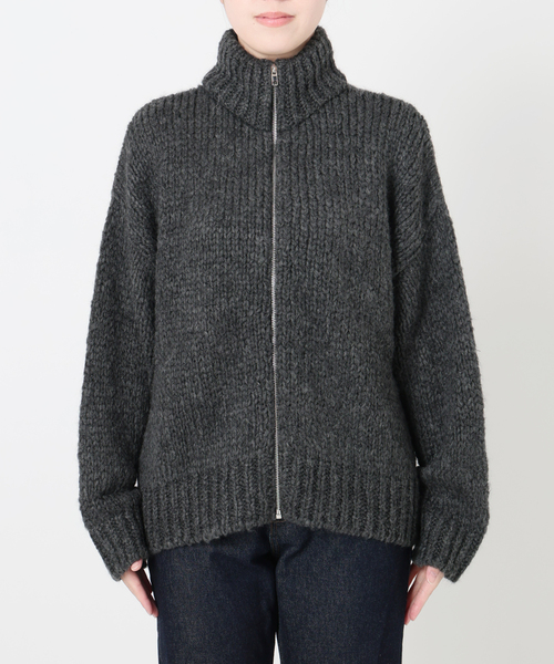 TRICOTS JEAN MARC（トリコットジーンマルク）の「TRICOTS JEAN MARC SLOBE別注 ジップカーディガン PRESTON（カーディガン/ボレロ・レディース・ネイビー/チャコールグレー・FREE）」の16枚目の写真