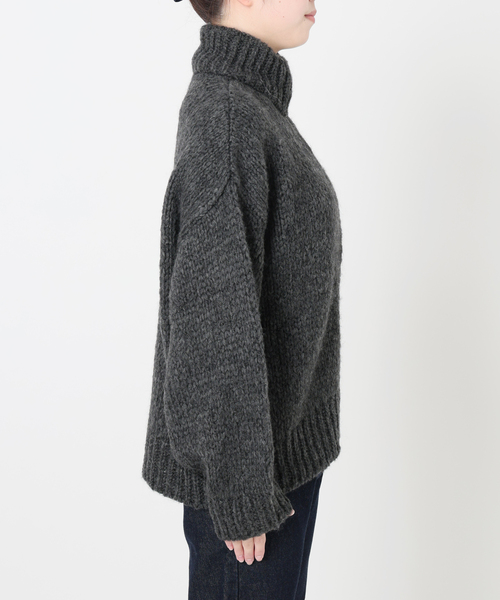 TRICOTS JEAN MARC（トリコットジーンマルク）の「TRICOTS JEAN MARC SLOBE別注 ジップカーディガン PRESTON（カーディガン/ボレロ・レディース・ネイビー/チャコールグレー・FREE）」の18枚目の写真