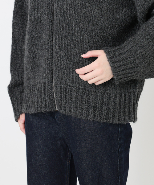 TRICOTS JEAN MARC（トリコットジーンマルク）の「TRICOTS JEAN MARC SLOBE別注 ジップカーディガン PRESTON（カーディガン/ボレロ・レディース・ネイビー/チャコールグレー・FREE）」の21枚目の写真