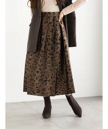 Te chichi | レオパードジャガードフレアスカート《2025Autumn catalog vol.2 item》(スカート)