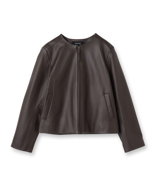 セール】【着丈短め/柔らかな質感】ラムレザージャケット（ライダース