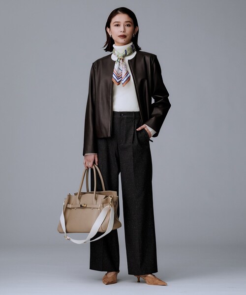 セール】【着丈短め/柔らかな質感】ラムレザージャケット（ライダース