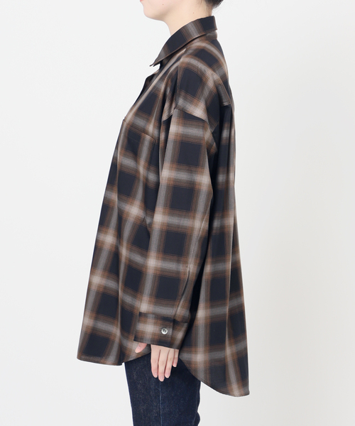 journal standard L'essage（ジャーナルスタンダードレサージュ）の「《追加》チェックシャツ（シャツ/ブラウス・レディース・ブラック/オレンジ・FREE）」の18枚目の写真