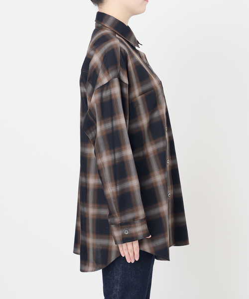 journal standard L'essage（ジャーナルスタンダードレサージュ）の「《追加》チェックシャツ（シャツ/ブラウス・レディース・ブラック/オレンジ・FREE）」の20枚目の写真