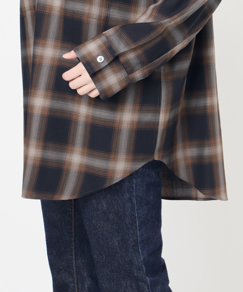 journal standard L'essage（ジャーナルスタンダードレサージュ）の「《追加》チェックシャツ（シャツ/ブラウス・レディース・ブラック/オレンジ・FREE）」の22枚目の写真