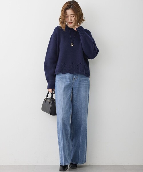 23区 S(ニジュウサンクチイサイサイズ)の「レーシーヘムデザイン パフスリーブ ニット(ニット/セーター・レディース・レッド系/アイボリー系/ダルブルー系/ライトグレー系・32)」の15枚目の写真