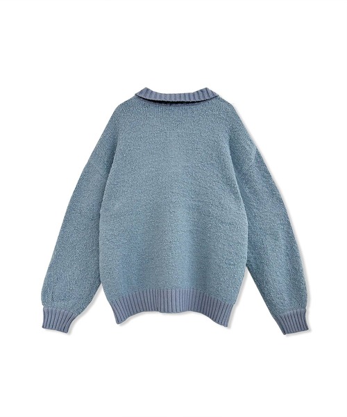 ANDGEEBEE（アンジービー）の「UNISEX ルーズポロニット（ニット/セーター・レディース・アイボリー/ブルー・FREE）」の18枚目の写真