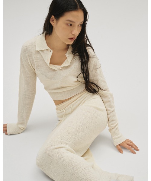 TODAYFUL(トゥデイフル)の「Layered Polo Knit(ニット/セーター・レディース・チョコ/キナリ/ダークグレー・FREE)」の20枚目の写真