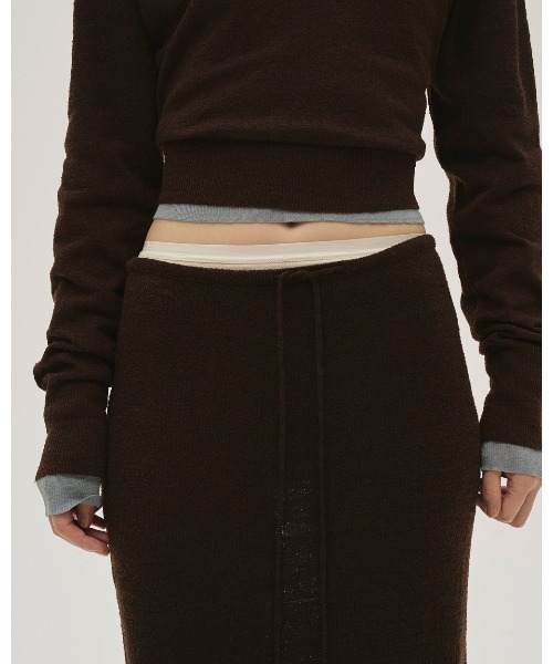 TODAYFUL(トゥデイフル)の「Layered Polo Knit(ニット/セーター・レディース・チョコ/キナリ/ダークグレー・FREE)」の21枚目の写真