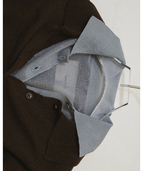 TODAYFUL(トゥデイフル)の「Layered Polo Knit(ニット/セーター・レディース・チョコ/キナリ/ダークグレー・FREE)」の11枚目の写真