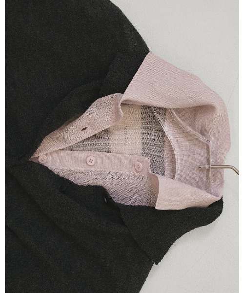 TODAYFUL(トゥデイフル)の「Layered Polo Knit(ニット/セーター・レディース・チョコ/キナリ/ダークグレー・FREE)」の12枚目の写真