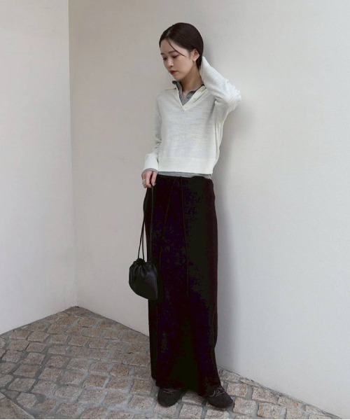Layered Polo Knit（ニット/セーター）｜TODAYFUL（トゥデイフル）の