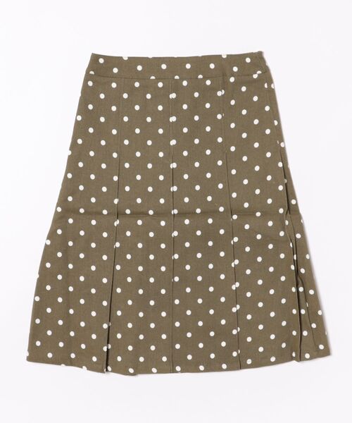 TINA:JOJUN(ティーナジョジュン)の「ドット柄 プリーツスカート TINA:JOJUN(スカート・レディース・カーキ/ホワイト/ベージュ・S/M)」の19枚目の写真