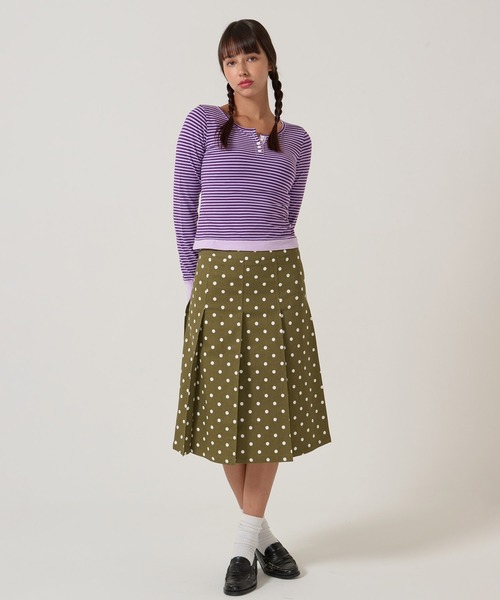 TINA:JOJUN ドット柄プリーツスカート　sサイズ ドット柄 プリーツスカート TINA：JOJUN（スカート）｜TINA：JOJUN