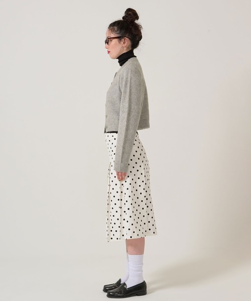 TINA:JOJUN(ティーナジョジュン)の「ドット柄 プリーツスカート TINA:JOJUN(スカート・レディース・カーキ/ホワイト/ベージュ・S/M)」の17枚目の写真