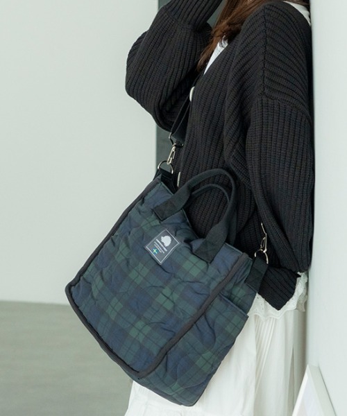 SCANDINAVIAN FOREST（スカンジナビアン・フォレスト）の「キルティング2wayトートバッグ（トートバッグ・レディース・グレー/グリーン系その他/ブラック・FREE）」の11枚目の写真