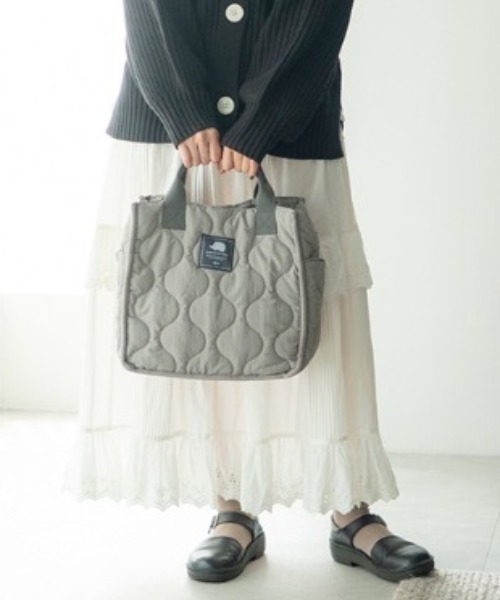 SCANDINAVIAN FOREST（スカンジナビアン・フォレスト）の「キルティング2wayトートバッグ（トートバッグ・レディース・グレー/グリーン系その他/ブラック・FREE）」の7枚目の写真