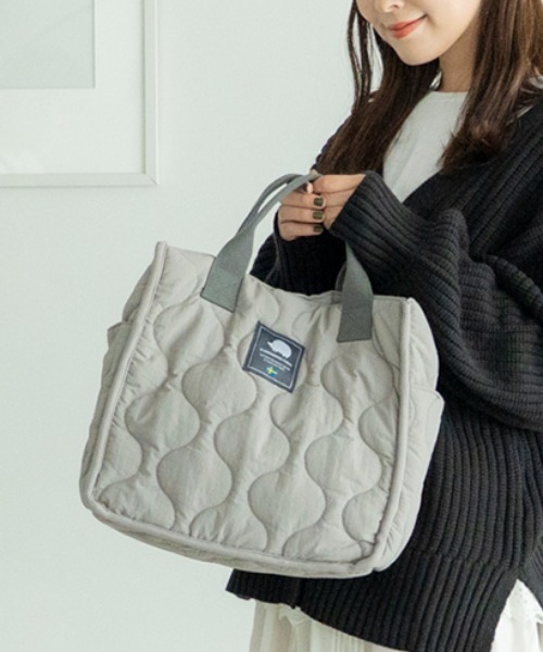 SCANDINAVIAN FOREST（スカンジナビアン・フォレスト）の「キルティング2wayトートバッグ（トートバッグ・レディース・グレー/グリーン系その他/ブラック・FREE）」の10枚目の写真