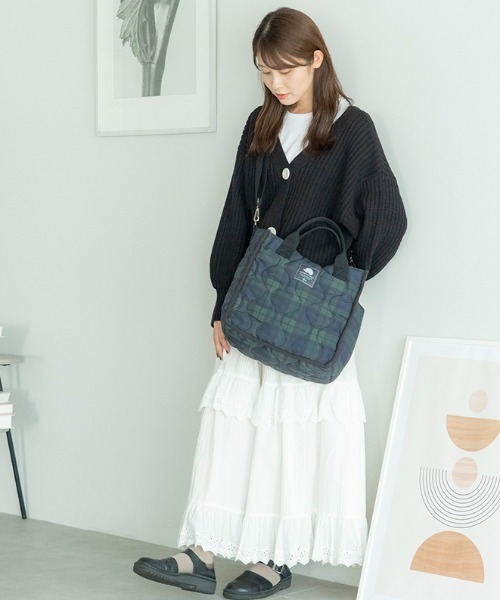 SCANDINAVIAN FOREST（スカンジナビアン・フォレスト）の「キルティング2wayトートバッグ（トートバッグ・レディース・グレー/グリーン系その他/ブラック・FREE）」の12枚目の写真