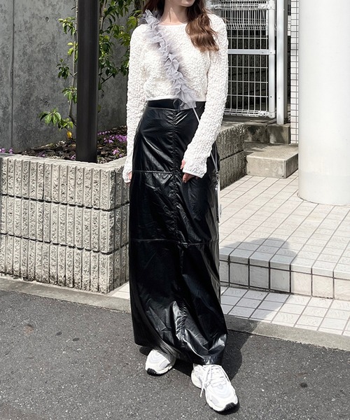 Flugge（フラッジー）の「メタリックストレートスカート（スカート・レディース・ブラック/ホワイト・FREE）」の8枚目の写真