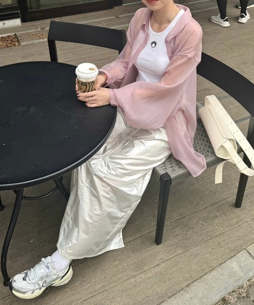 Flugge（フラッジー）の「メタリックストレートスカート（スカート・レディース・ブラック/ホワイト・FREE）」の15枚目の写真