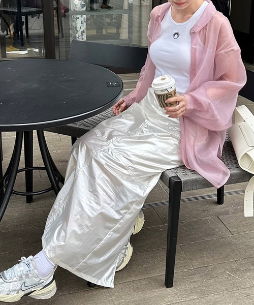 Flugge（フラッジー）の「メタリックストレートスカート（スカート・レディース・ブラック/ホワイト・FREE）」の16枚目の写真