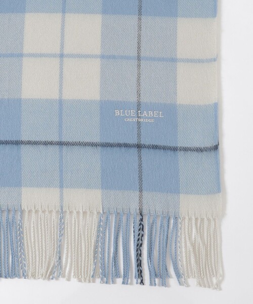 BLUE LABEL CRESTBRIDGE（ブルーレーベルクレストブリッジ）の「アクリルチェックストール（マフラー・レディース・ブルー系その他2/ライトピンク/ネイビー・FREE）」の4枚目の写真