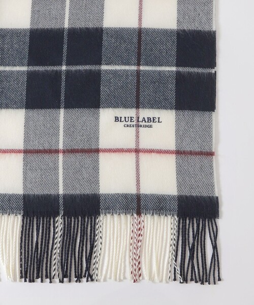 BLUE LABEL CRESTBRIDGE（ブルーレーベルクレストブリッジ）の「アクリルチェックストール（マフラー・レディース・ブルー系その他2/ライトピンク/ネイビー・FREE）」の6枚目の写真