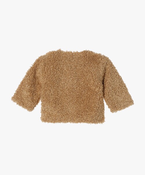 agnes b.(アニエスベー)の「【Outlet】ベビー ファー 長袖 カーディガンプレッション(カーディガン/ボレロ・キッズ・ベージュ・18M/1YEAR/2YEAR)」の2枚目の写真