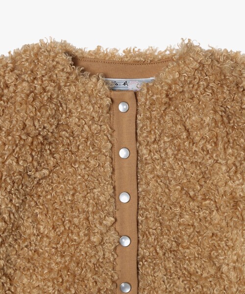 agnes b.(アニエスベー)の「【Outlet】ベビー ファー 長袖 カーディガンプレッション(カーディガン/ボレロ・キッズ・ベージュ・18M/1YEAR/2YEAR)」の3枚目の写真