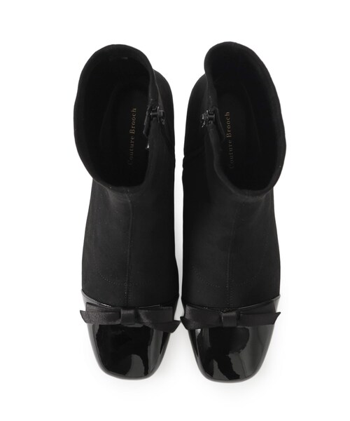 couture brooch（クチュールブローチ）の「ドッキングデザインリボンストレッチブーツ（ブーツ・レディース・ブラック/サンドベージュ・35/45）」の8枚目の写真