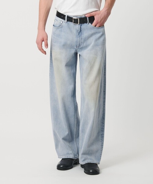 MONKEY TIME（モンキータイム）の「デニム ローライズ バギー パンツ（デニムパンツ・メンズ・ブラック/ライトブルー・S/M/L）」の3枚目の写真