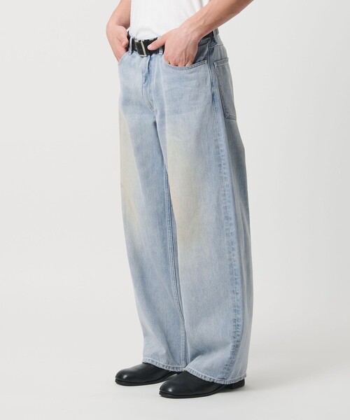 MONKEY TIME（モンキータイム）の「デニム ローライズ バギー パンツ（デニムパンツ・メンズ・ブラック/ライトブルー・S/M/L）」の4枚目の写真