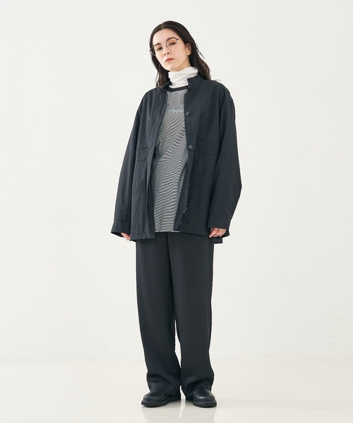 collex（コレックス）の「ギャザージップアップブルゾン（ブルゾン・レディース・ダークベージュ/ブラック・フリー）」の7枚目の写真