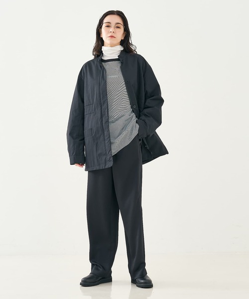 collex（コレックス）の「ギャザージップアップブルゾン（ブルゾン・レディース・ダークベージュ/ブラック・フリー）」の9枚目の写真