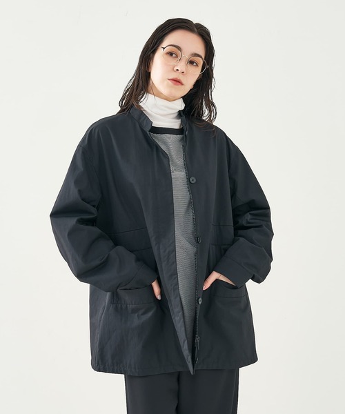 collex（コレックス）の「ギャザージップアップブルゾン（ブルゾン・レディース・ダークベージュ/ブラック・フリー）」の11枚目の写真
