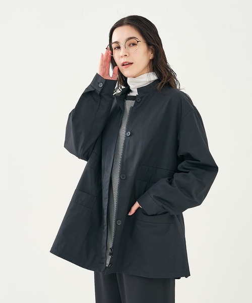 collex（コレックス）の「ギャザージップアップブルゾン（ブルゾン・レディース・ダークベージュ/ブラック・フリー）」の12枚目の写真