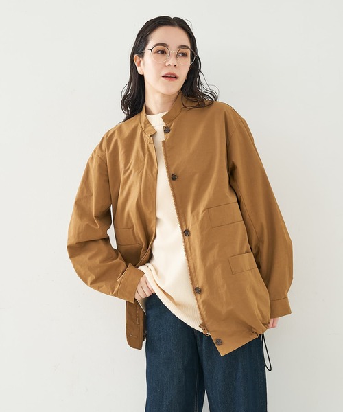 collex（コレックス）の「ギャザージップアップブルゾン（ブルゾン・レディース・ダークベージュ/ブラック・フリー）」の17枚目の写真